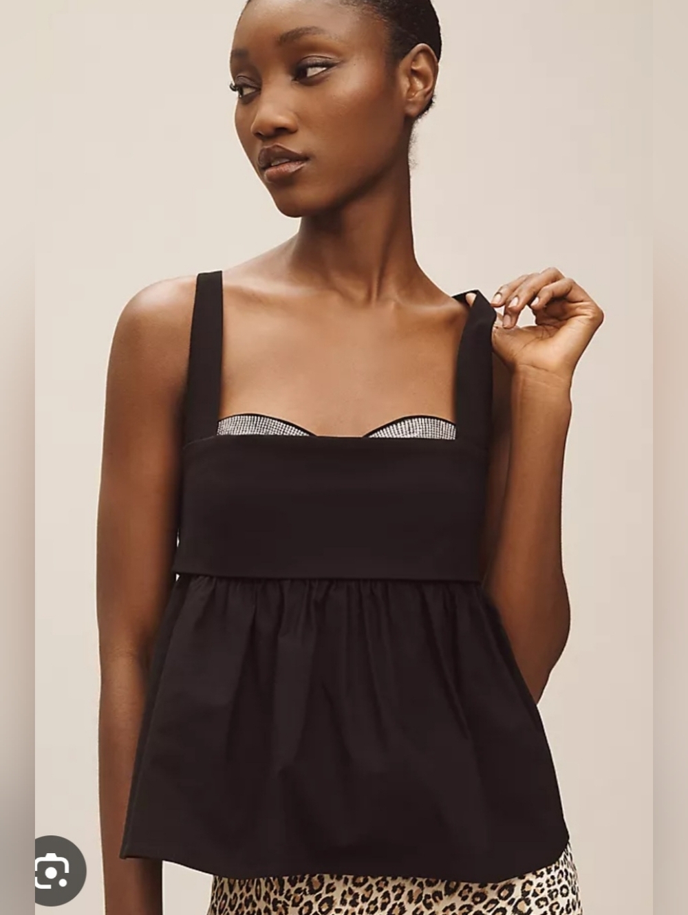 ANTHROPOLOGIE MEAVE BLACK TANK TOP XL